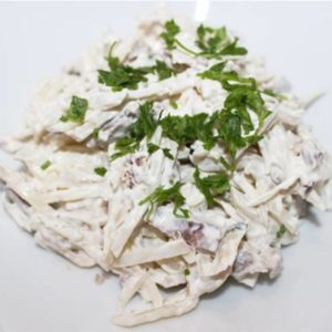 Meat salad with anzur