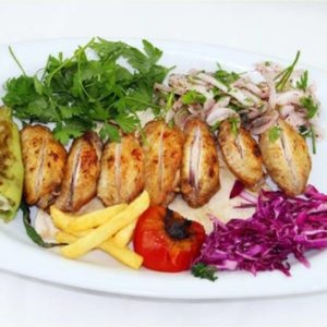 Chicken wings shish kebab