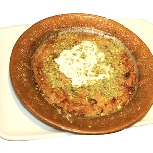 Kunefe with Eskimo ice cream