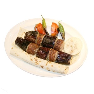 Kebab with eggplant