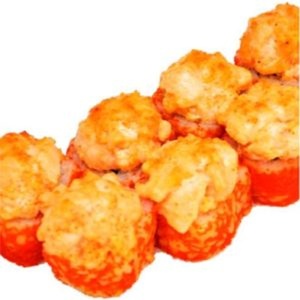 Baked perch with crab