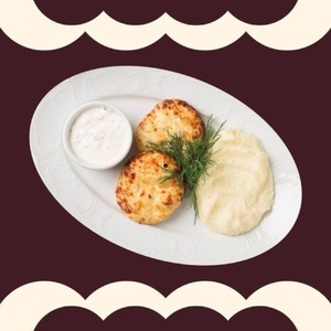 Pike cutlets with mashed potatoes