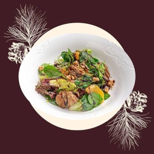 Salad with chicken liver