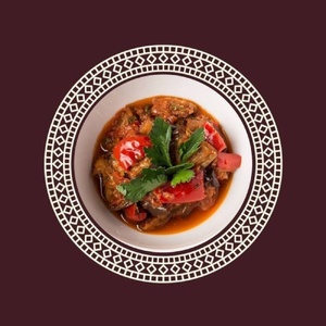 Ajapsandal from baked vegetables