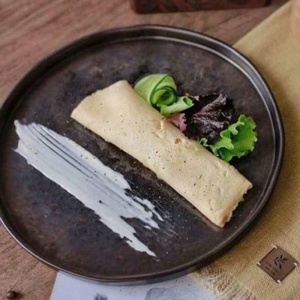 French omelet with cheese and sour cream