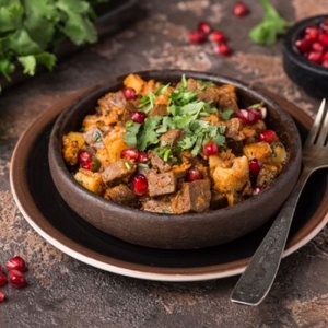 Liver with mushrooms