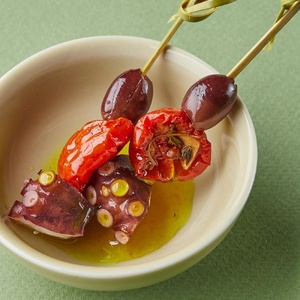 Octopus, dried tomato and olives