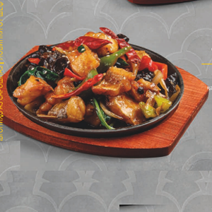 Pike perch on a brazier in Chinese