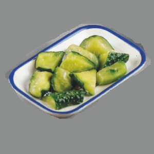 Salad broken cucumbers